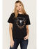 Image #1 - Idyllwind Women's Country Club Graphic Short Sleeve Trustee Tee, Black, hi-res