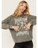 Image #1 - Youth in Revolt Women's Jackson Skeleton Graphic Hoodie, Charcoal, hi-res