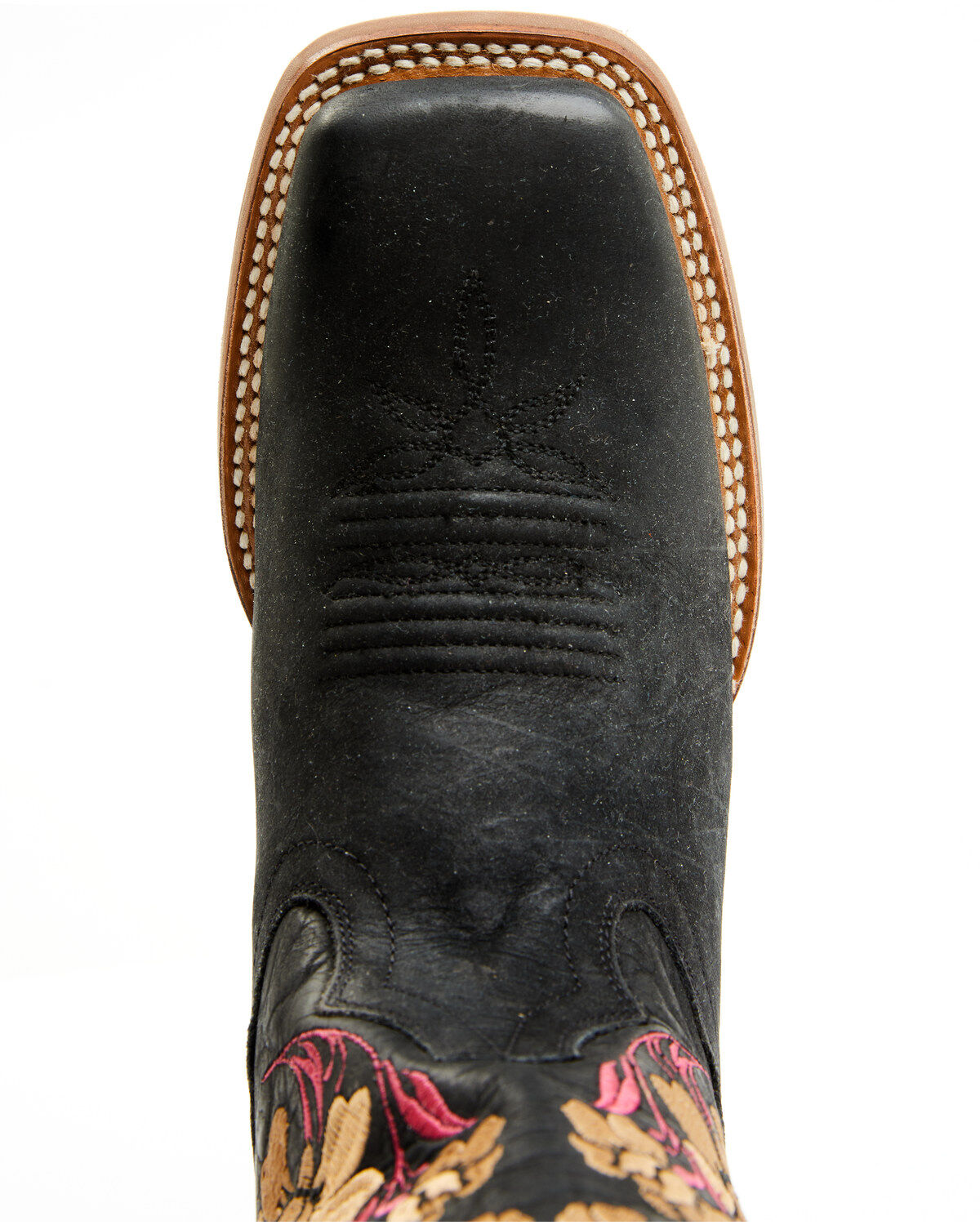 Image #6 - Dan Post Women's Asteria Floral Western Performance Boots - Broad Square Toe, Black, hi-res
