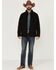 Image #2 - RANK 45® Men's Rodeo Logo Sleeve Zip-Front Softshell Jacket , Black, hi-res