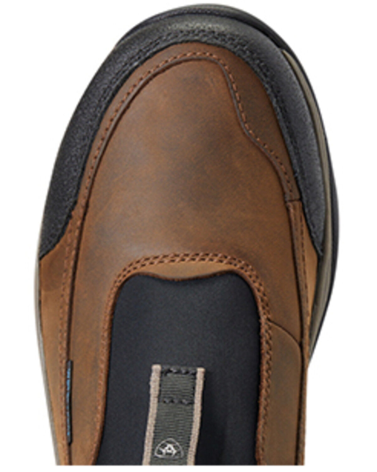 Image #4 - Ariat Men's Terrain Ease Waterproof Distressed Endurance Work Shoes, Brown, hi-res