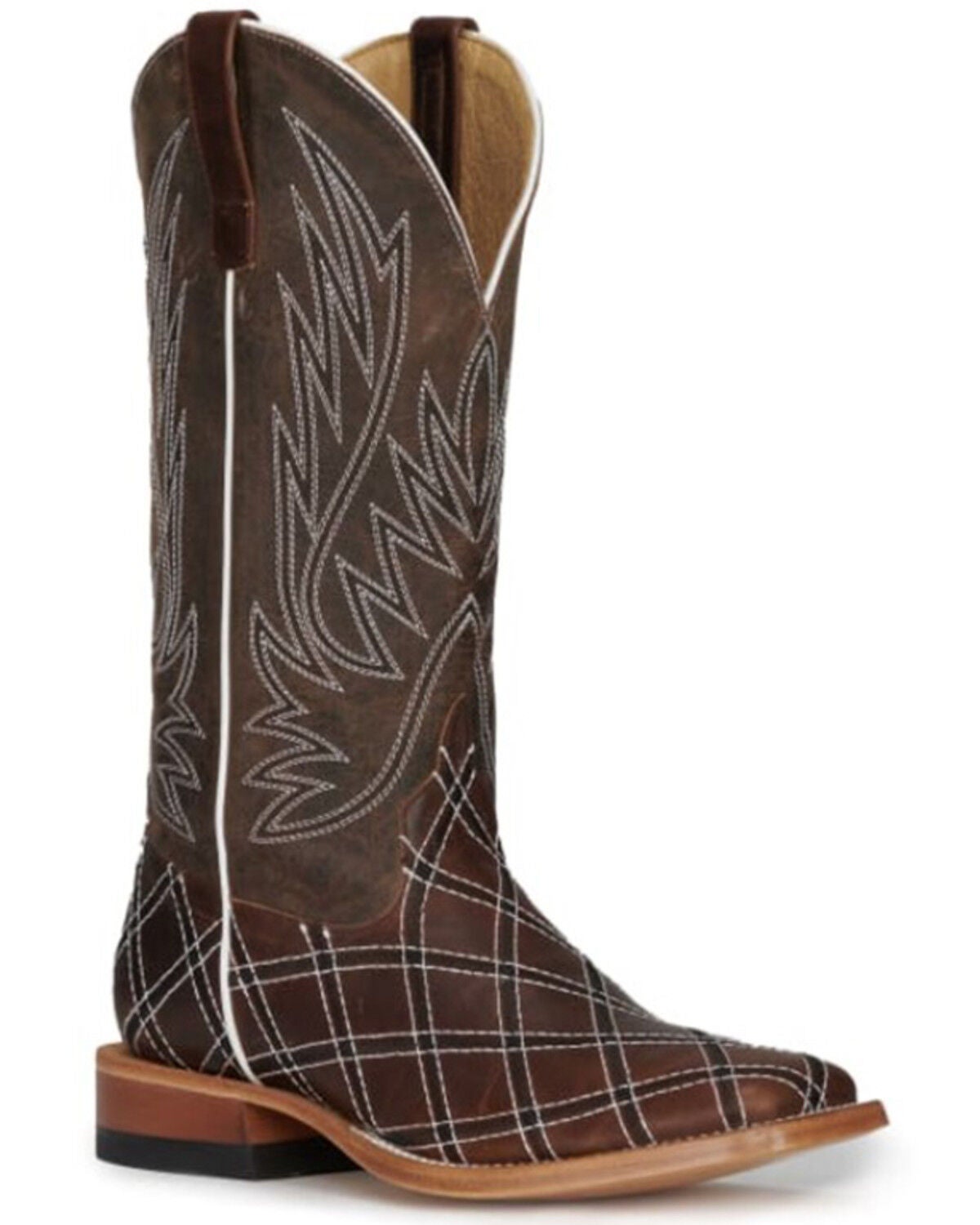 Horse Power Men's Sabotage Western Boots - Square Toe, Brown, hi-res