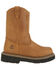 Georgia Kid's Wild West Work Wellington Boots, Brown, hi-res