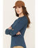 Image #2 - Wrangler Riggs Workwear Women's Long Sleeve Tru-Temp Performance Tee, Blue, hi-res