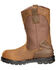 Carhartt Men's Waterproof Wellington Pull On Work Boots - Round Toe, Bison, hi-res