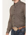 Cinch Men's Modern Fit Geo Print Long Sleeve Button Down Western Shirt, Brown, hi-res