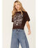 Image #1 - Cleo + Wolf Women's Craft Beer Boxy Graphic Tee, Chocolate, hi-res