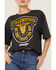Wrangler Women's Yellowstone Steer Head Graphic Crop Tee, Black, hi-res