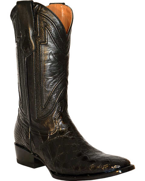 Image #1 - Ferrini Men's Stallion Alligator Belly Exotic Western Boots - Broad Square Toe, Black, hi-res