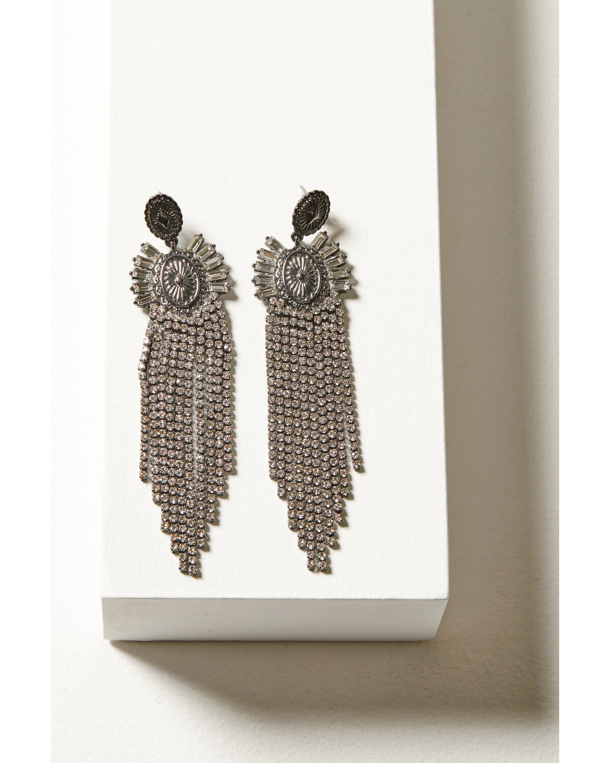 Wonderwest Women's Bling Earrings, Pewter, hi-res