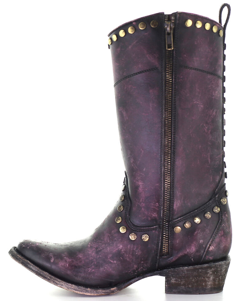 distressed womens booties