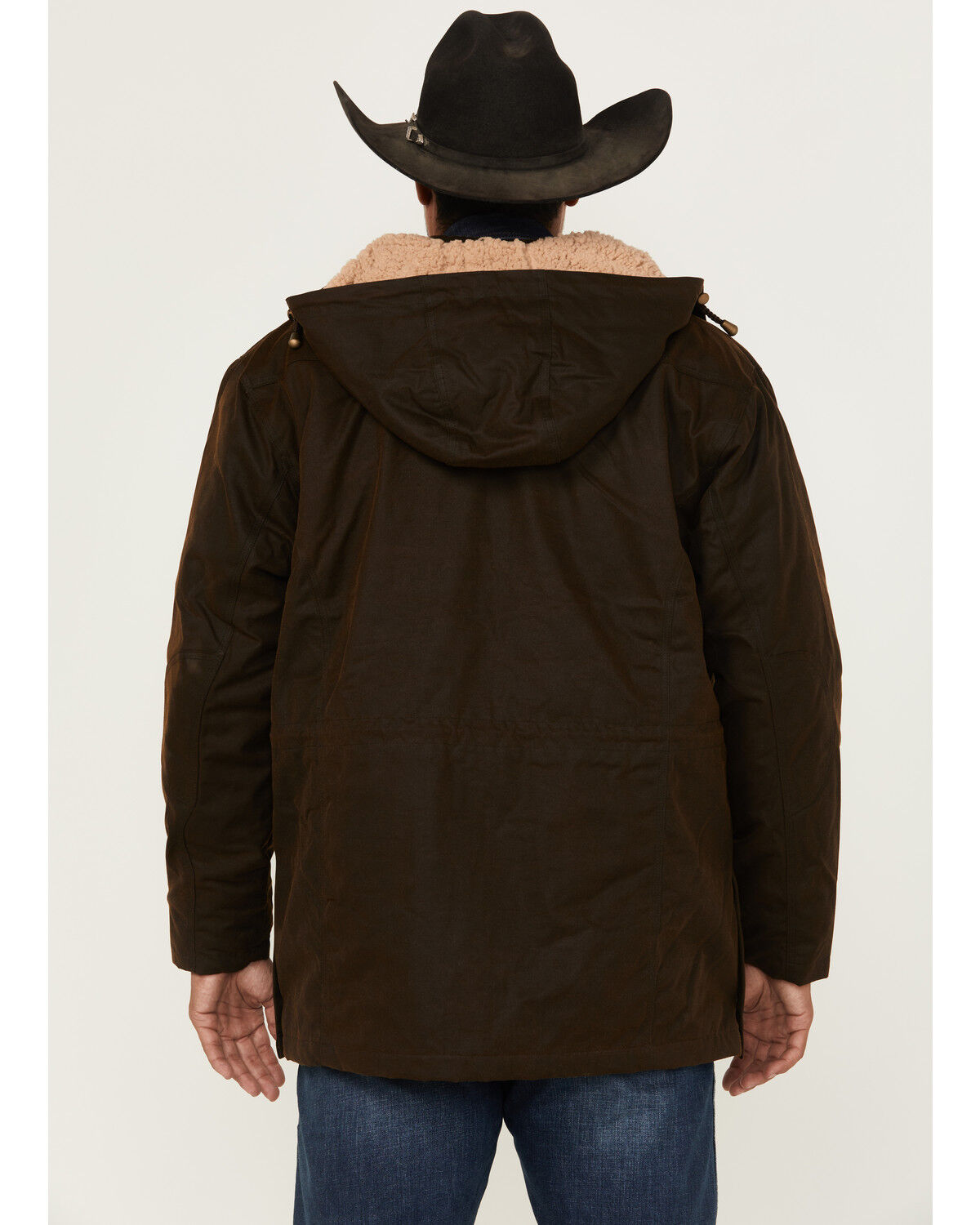 Image #4 - Outback Trading Co Men's Nolan Oilskin Berber Lined Concealed Carry Jacket, Bronze, hi-res