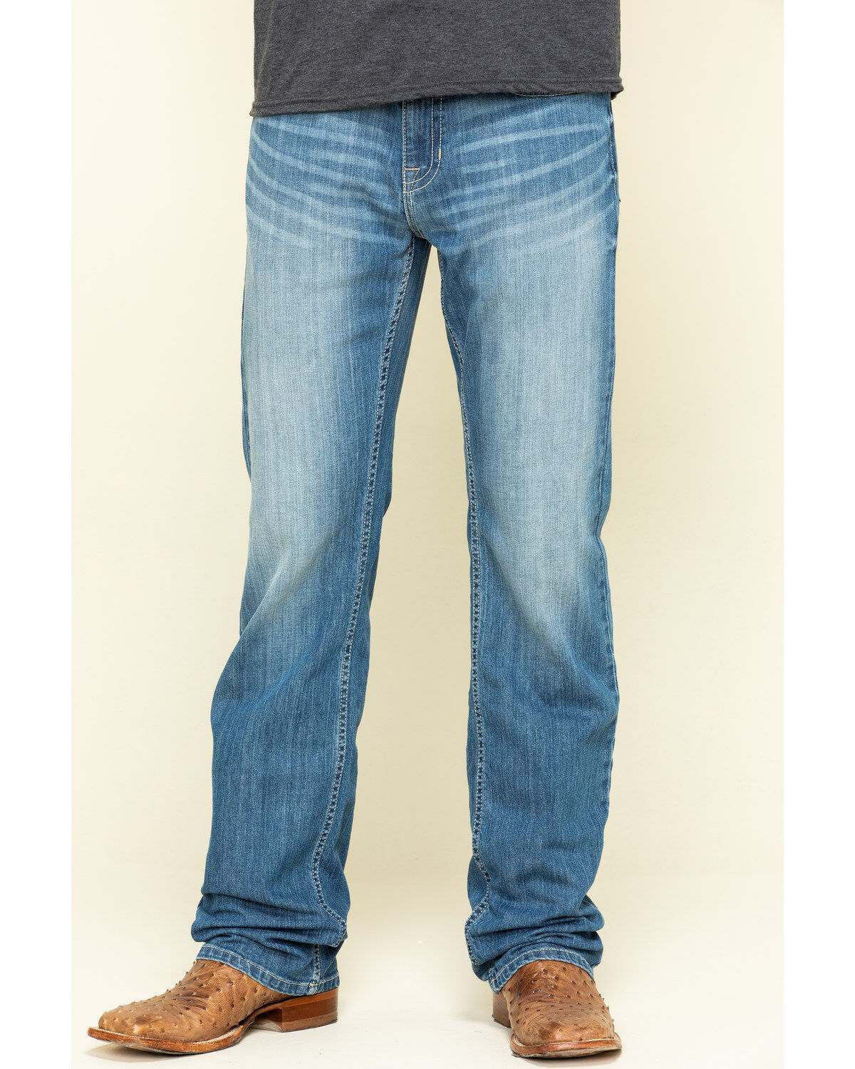 Image #2 - Cody James Men's Clovehitch Stackable Light Wash Stretch Regular Straight Jeans, Blue, hi-res