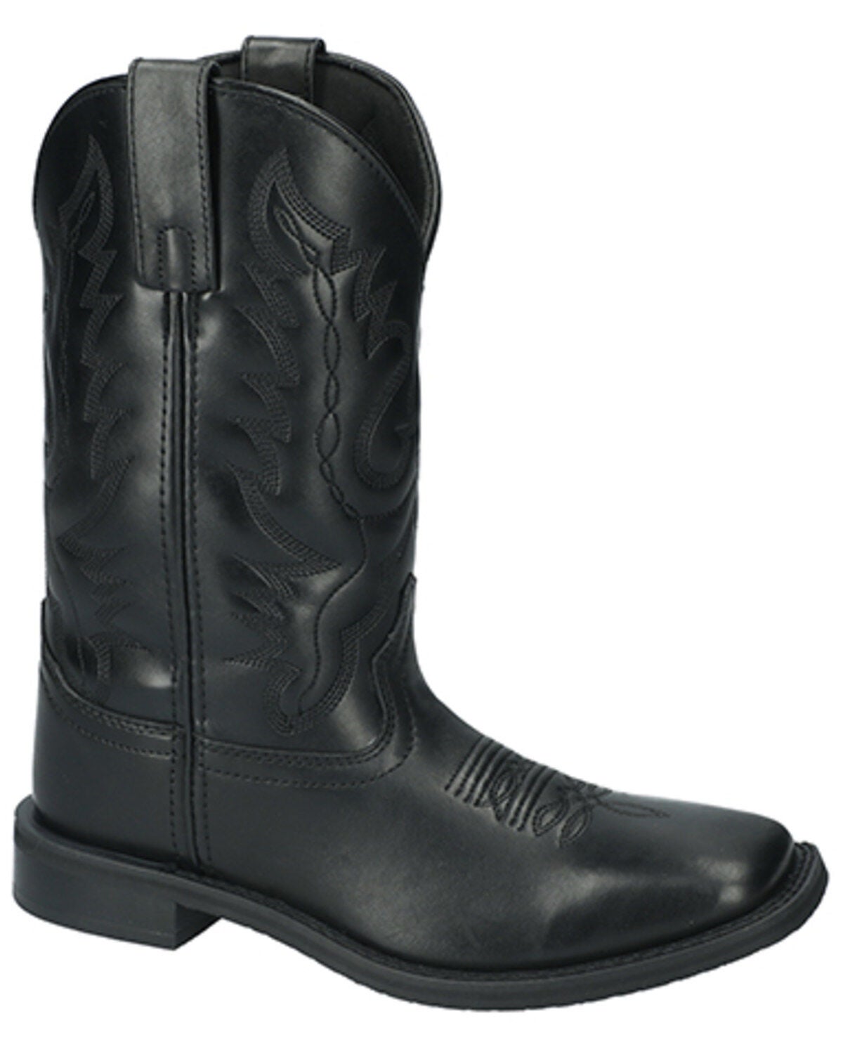 Smoky Mountain Women's Outlaw Western Boots - Broad Square Toe, Black, hi-res