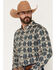 Image #2 - RANK 45&reg; Men's Mohave Southwestern Print Long Sleeve Button-Down Stretch Western Shirt, Navy, hi-res
