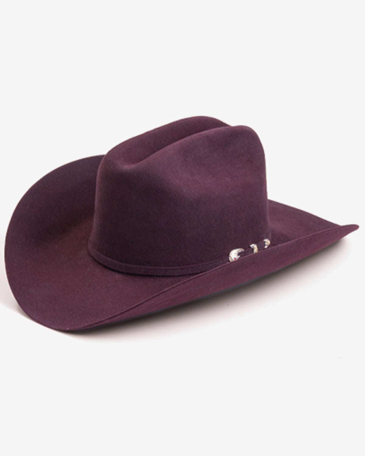 Larry Mahan Real 6X Felt Cowboy Hat, Black Cherry, hi-res