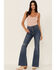 Lee Women's Fast Lane Vintage Modern High Rise Flare Jeans, Blue, hi-res