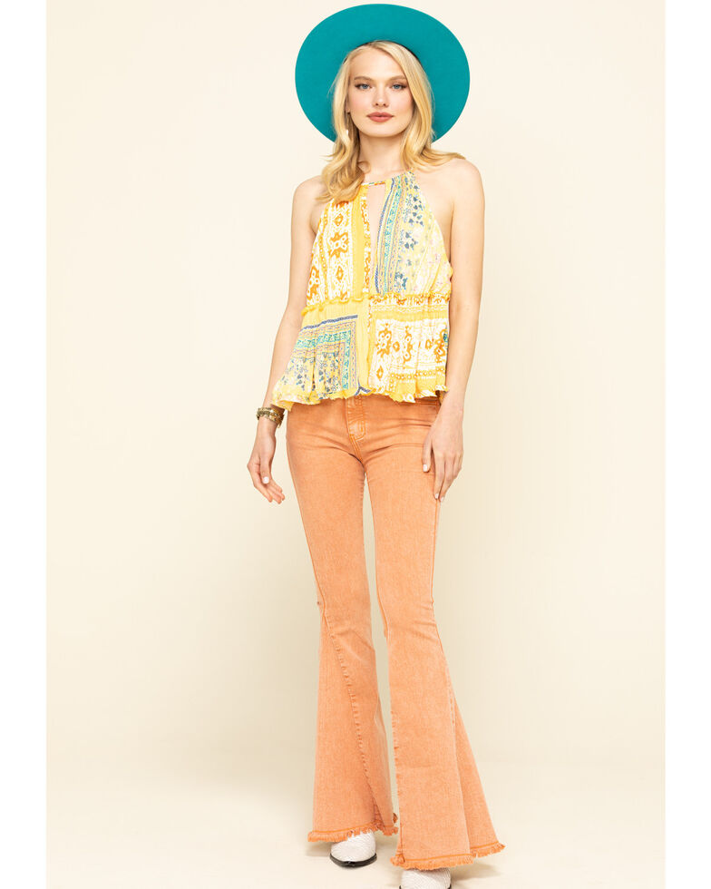 Saints Hearts Women S Rust High Rise Flare Jeans Boot Barn