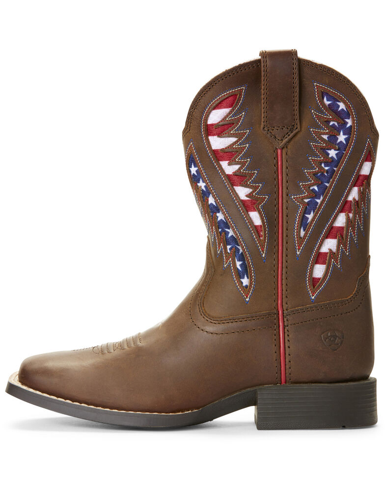 Ariat Youth Boys' VentTEK Quickdraw Patriotic Western Boots - Wide