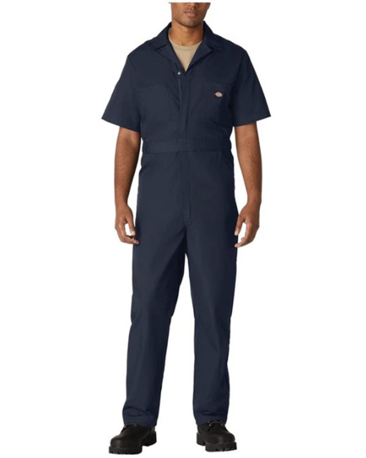 Dickies Men's Stain Release Short Sleeve Coveralls, Navy, hi-res