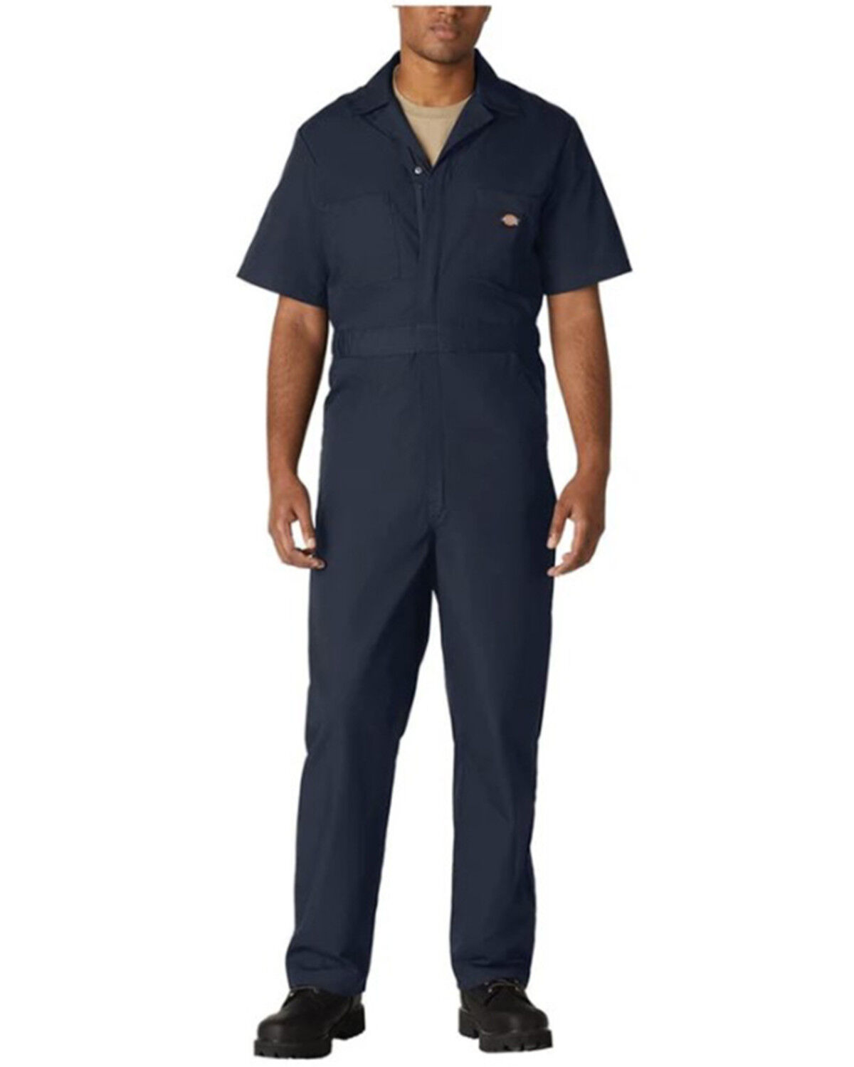 Image #1 - Dickies Men's Stain Release Short Sleeve Coveralls, Navy, hi-res