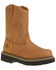 Georgia Kid's Wild West Work Wellington Boots, Brown, hi-res