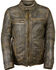 Image #1 - Milwaukee Leather Men's Distressed Scooter Jacket w/ Venting, Black/tan, hi-res
