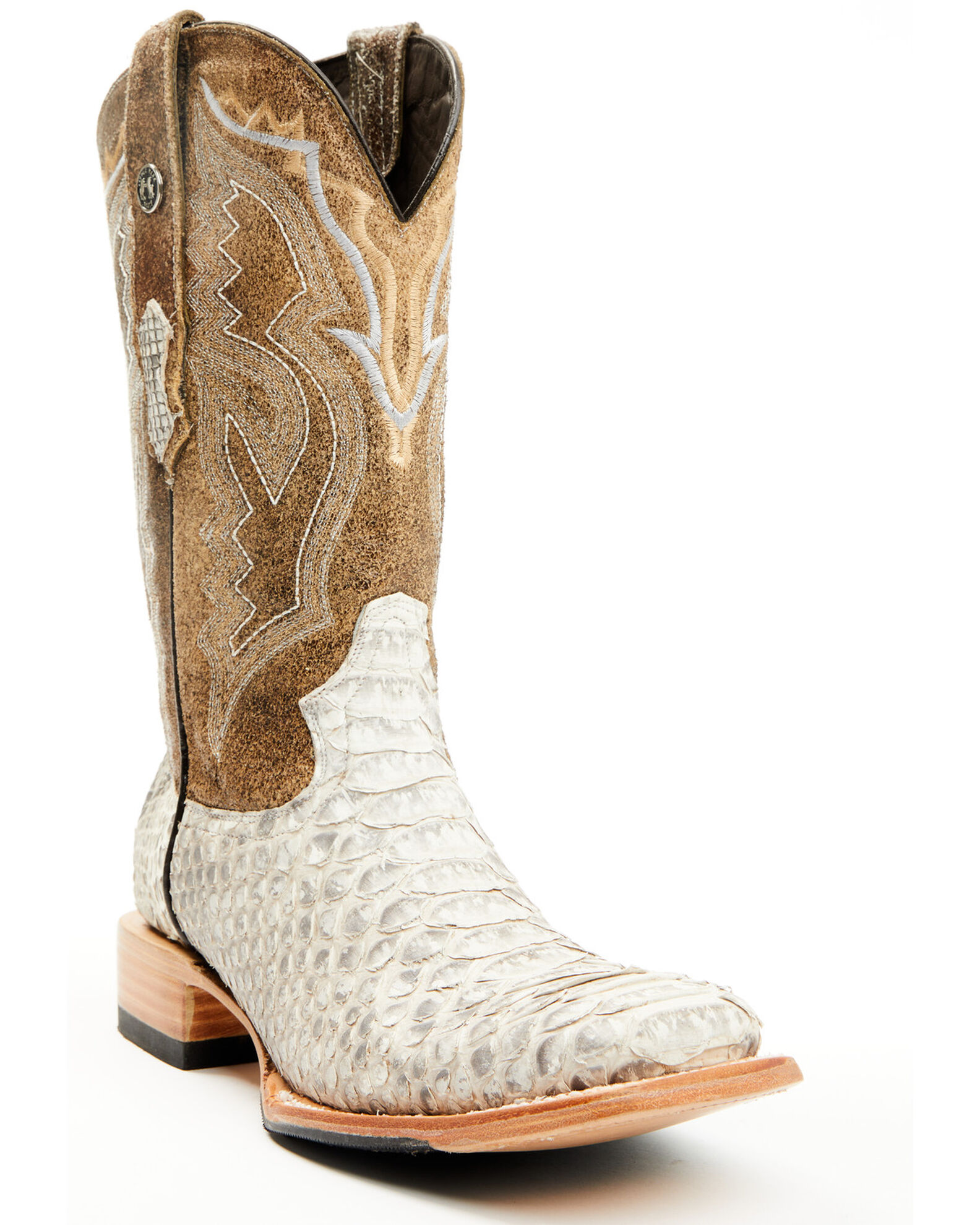 Tanner Mark Men s Exotic Python Western Boots Broad Square Toe Boot Barn