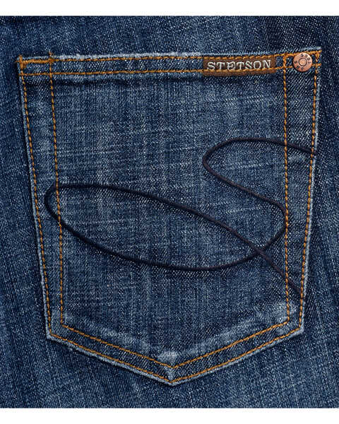 Image #2 - Stetson Women's 816 Classic Dark Wash Slim Fit Low Rise Bootcut Jeans, , hi-res
