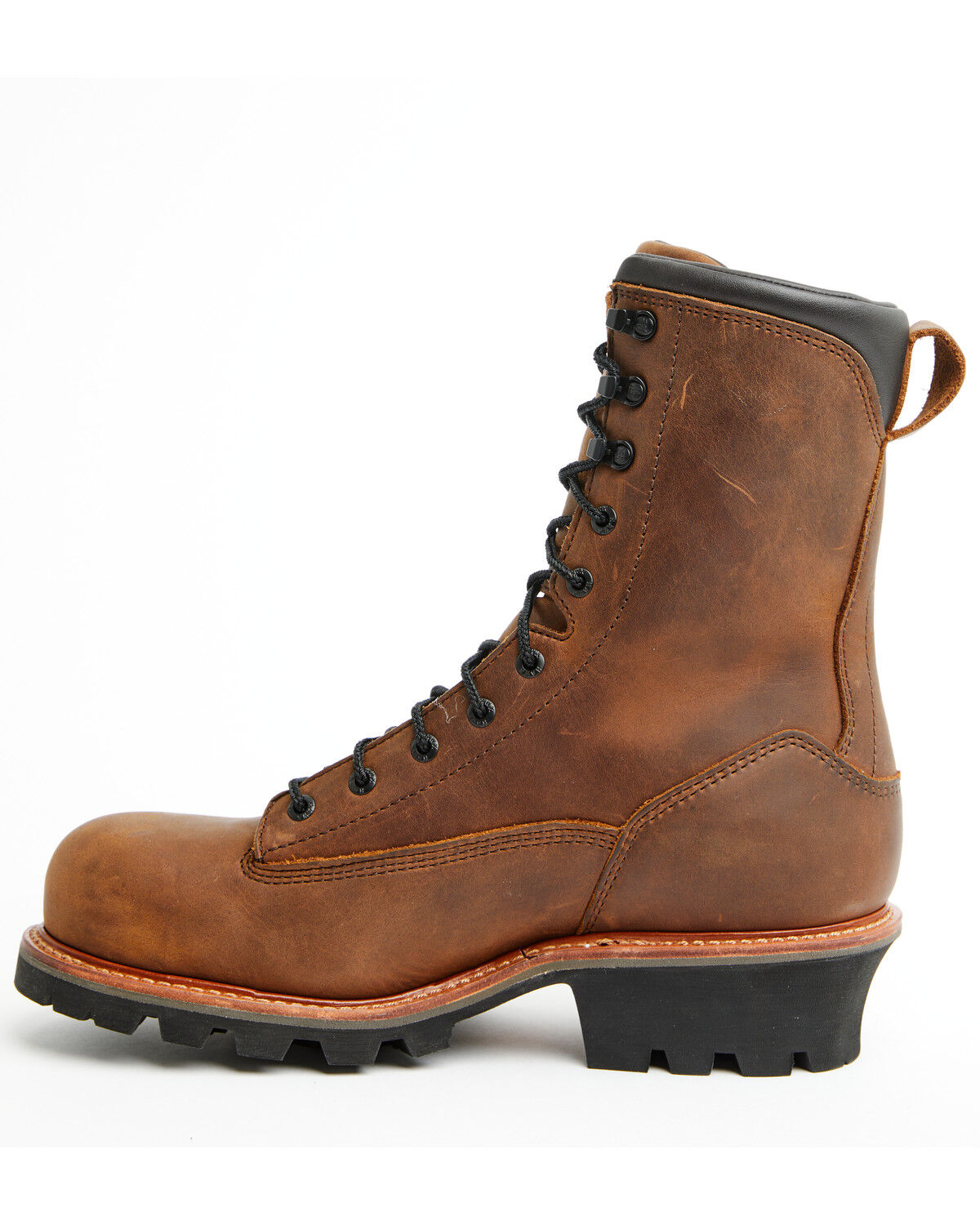 Image #3 - Hawx Men's 8" Lineman Logger Work Boots - Composite Toe, Medium Brown, hi-res