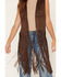 Image #3 - Fornia Women's Boot Barn Exclusive  Faux Suede Whip Stitch Fringe Vest, Brown, hi-res