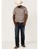 Rock & Roll Denim Men's Striped Short Sleeve Pocket T-Shirt, Charcoal, hi-res