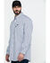 Cinch Men's FR Lightweight Vertical Striped Long Sleeve Work Shirt , , hi-res