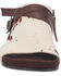 Dingo Women's Savannas Hair On Hide Buckle Side-Zip Leather Sandals, Brown, hi-res