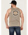 Brixton Men's Circle Logo Graphic Crest Tank , Grey, hi-res