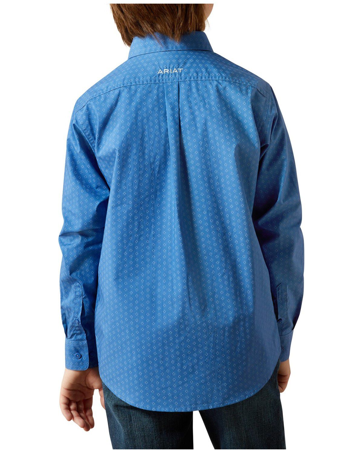 Ariat Boys' Geo Print Long Sleeve Button-Down Western Shirt