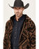 Image #2 - Cody James Men's Basin Southwestern Print Fleece Hooded Jacket, Brown, hi-res