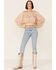 Flying Tomato Women's Tie Back Crop Top, Gold, hi-res