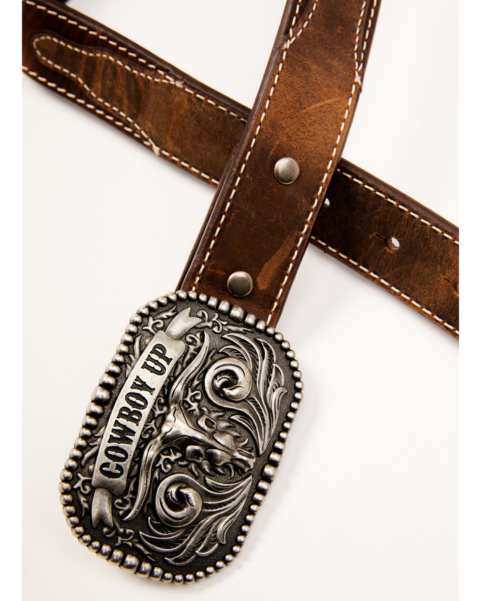 Cowboy up belt buckle shop