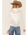Idyllwind Women's Rockstreet Fringe Button Down Western Shirt, White, hi-res