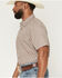 Image #2 - Gibson Trading Co Men's Floyd Geo Print Short Sleeve Button-Down Western Shirt, Blue, hi-res