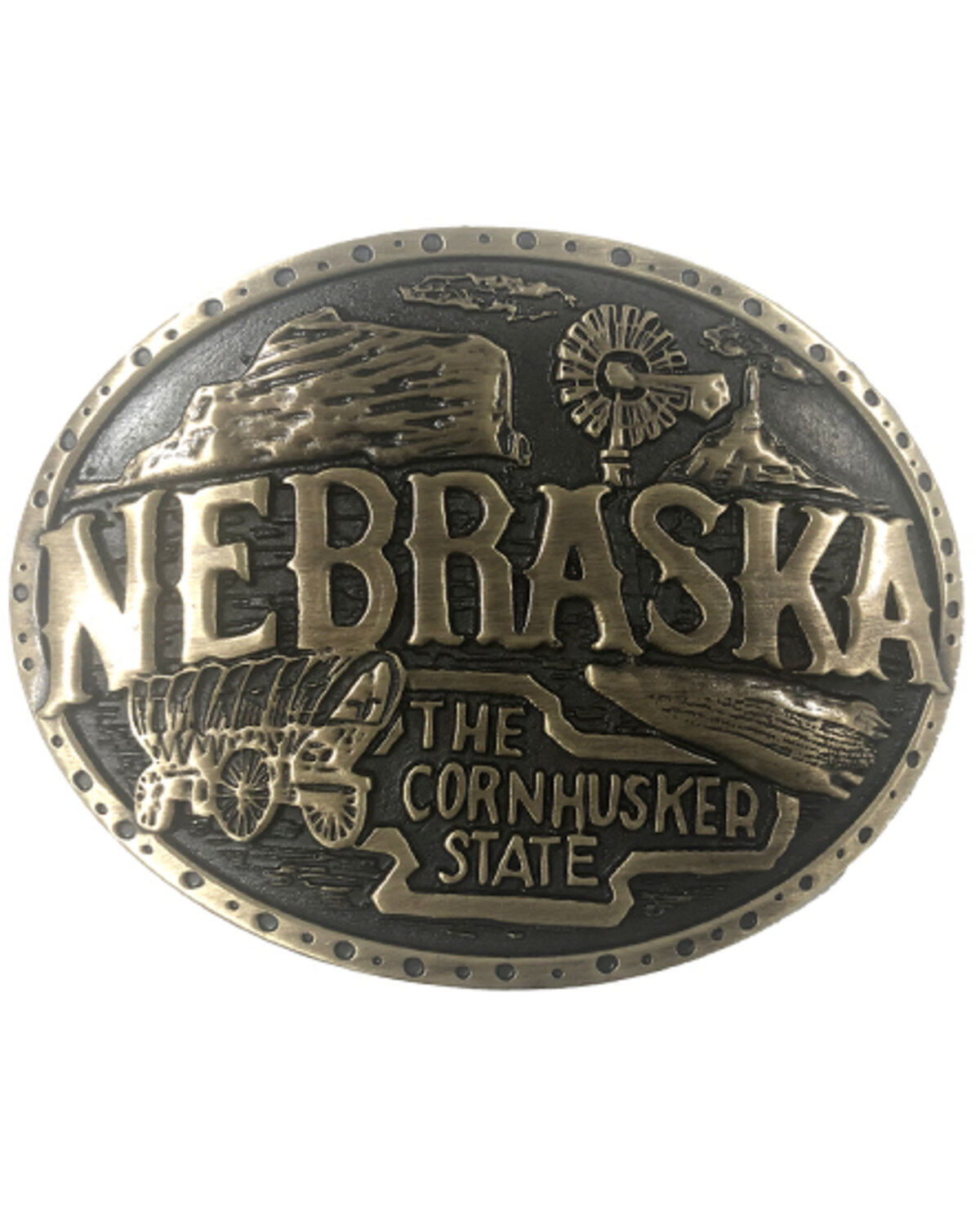 Image #1 - Cody James Men's Nebraska Heritage Buckle, Bronze, hi-res