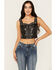 Image #1 - Idyllwind Women's Sunset Embellished Leather Bustier, Black, hi-res