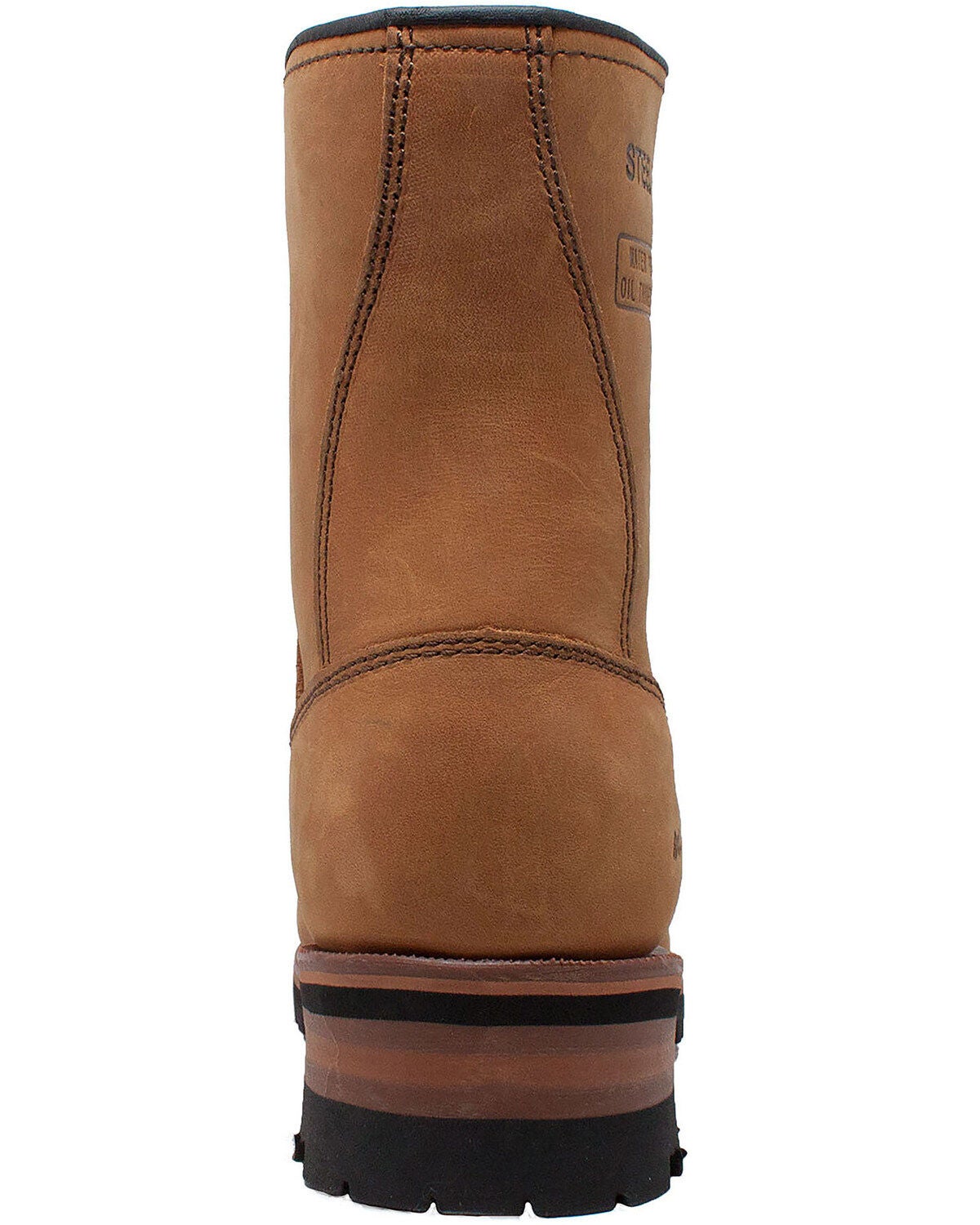 Image #3 - Ad Tec Men's 9" Waterproof Logger Work Boots - Steel Toe, Brown, hi-res