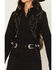 Image #3 - Rock & Roll Denim Women's Western Embroidered Long Sleeve Snap Romper, Black, hi-res