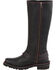 Image #2 - Milwaukee Leather Women's 14" Fuchsia Accent Lacing Boots - Square Toe, Black, hi-res