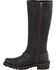 Image #2 - Milwaukee Leather Women's 14" Fuchsia Accent Lacing Boots - Square Toe , Black, hi-res
