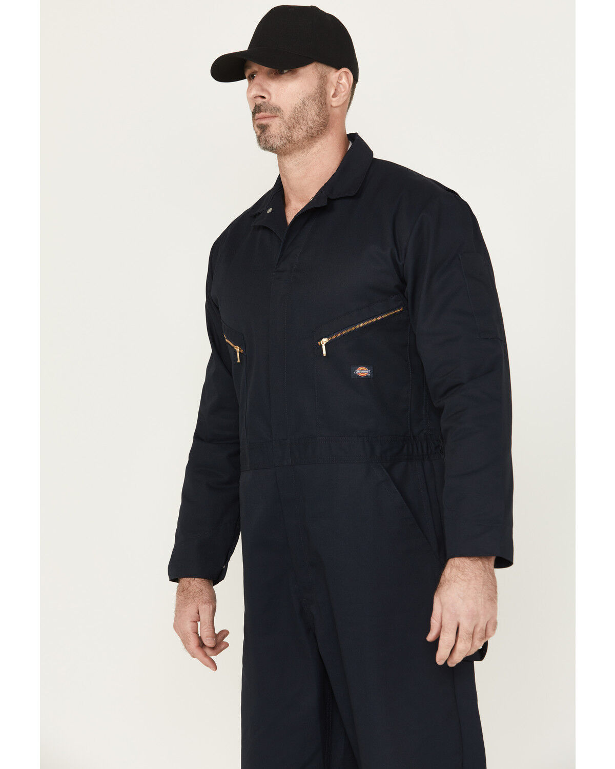 Image #2 - Dickies Men's Deluxe Blended Long Sleeve Coverall, Navy, hi-res