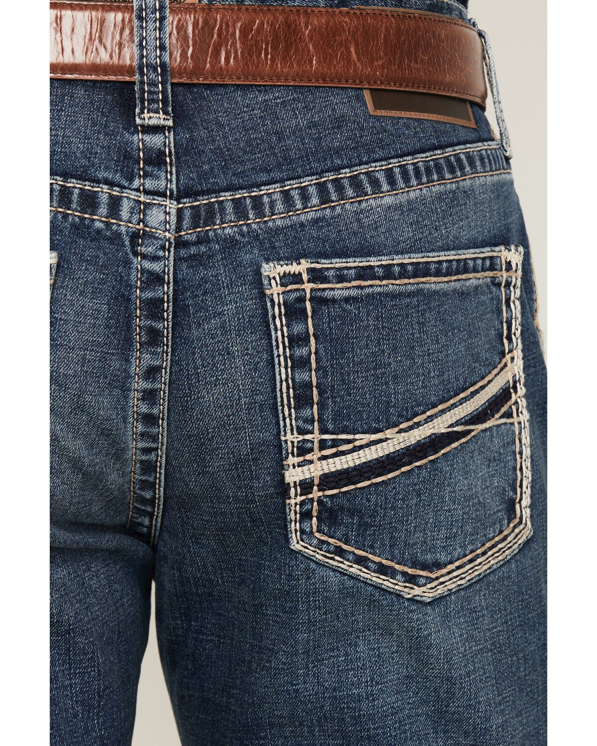 Image #4 - Ariat Men's M4 Silverton Crawford Medium Wash Relaxed Bootcut Stretch Denim Jeans, Medium Wash, hi-res