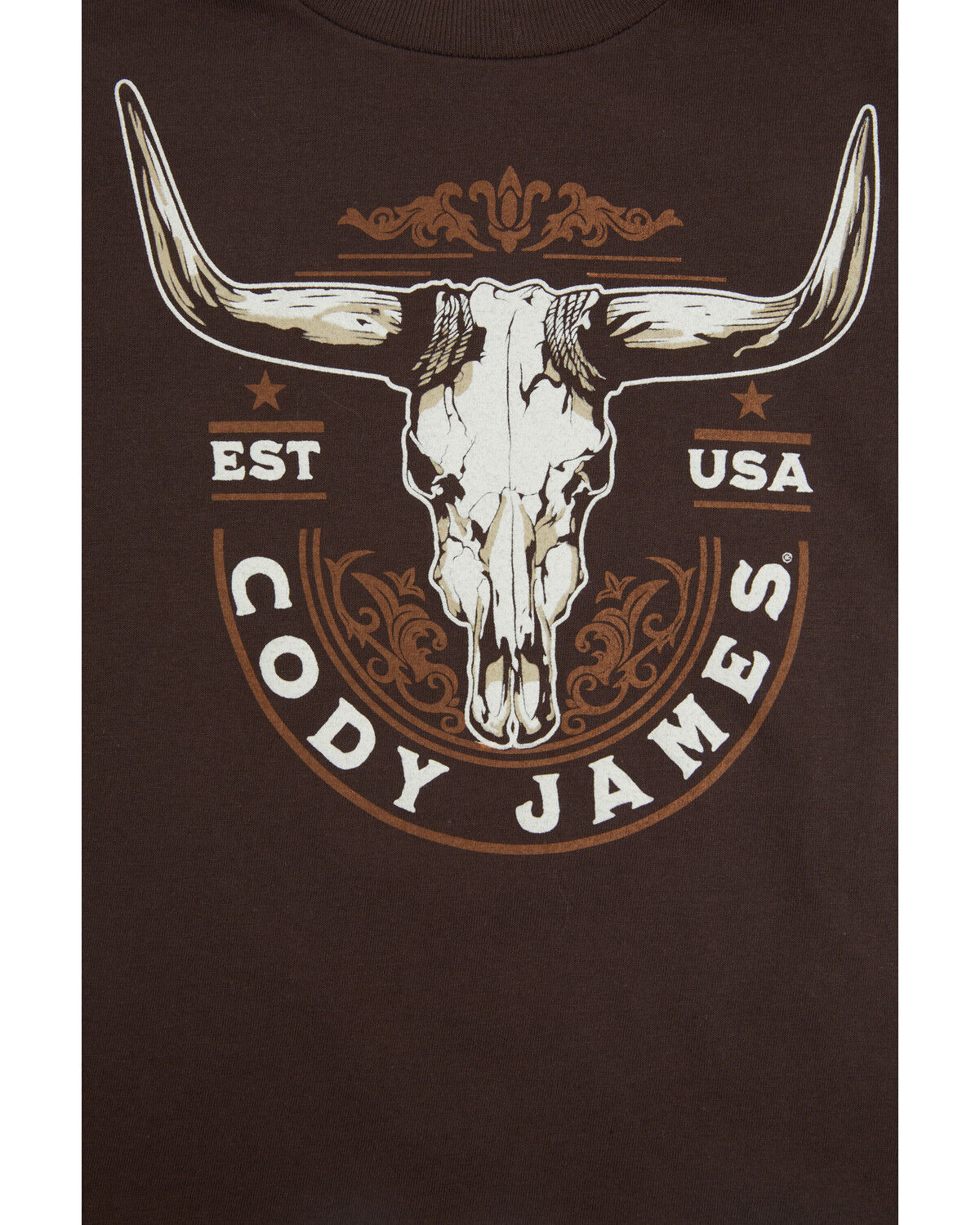 Image #2 - Cody James Toddler Boys' USA Steerhead Short Sleeve Graphic T-Shirt, Dark Brown, hi-res